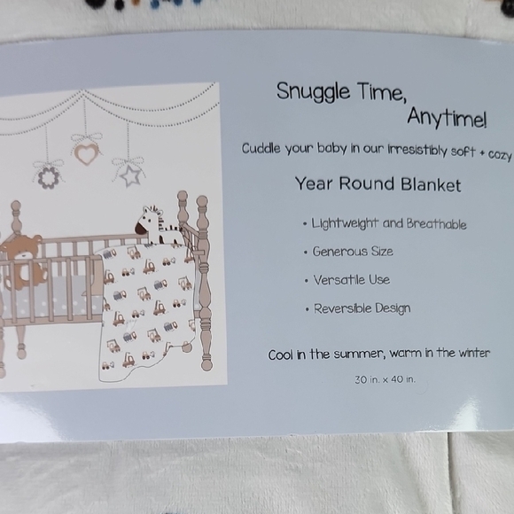 YEAR ROUND BOYS BABY BLANKET COOL IN SUMMER, WARM IN WINTER - Picture 3 of 7